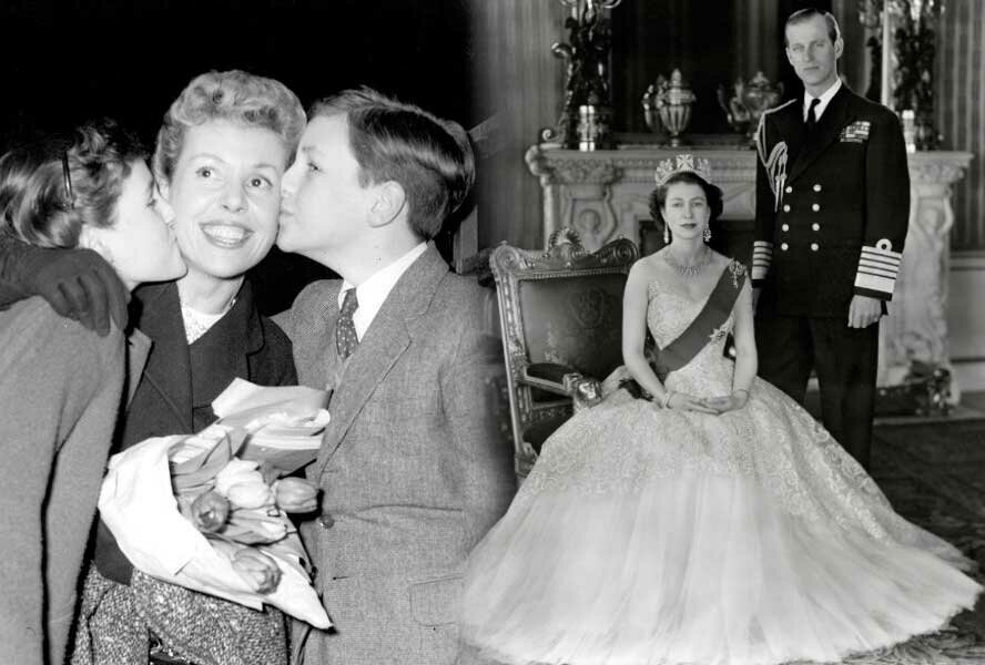 Элен с детьми и принц Филипп с женой // фото: spletni.ru, bigpicture.ru