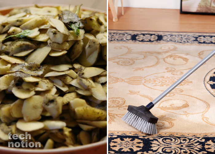 Не выбрасывайте картофельные очистки, если в вашей квартире есть ковры / Изображение: дзен-канал technotion