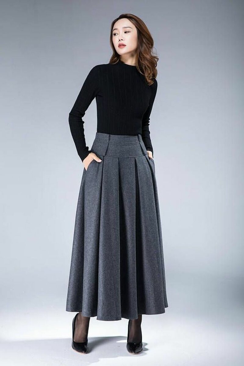 Длинная зимняя юбка покорила подиумы: 13 модных макси-юбок и с чем их носить зимой
