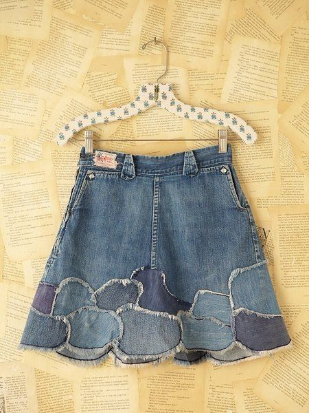 Отбираем у мужа джинсы и шьем себе на лето - шикарную юбку! Идеи переделки старых вещей!